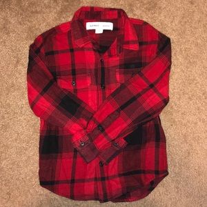 3/$18 Boys Red and Black Plaid Flannel